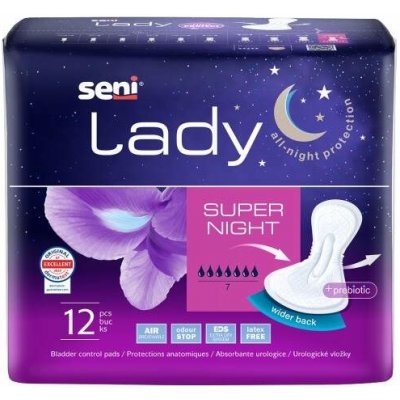 Seni Lady inkontinenční vložky Super Night 12 ks – Zboží Dáma