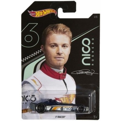 Mattel HOT WHEELS Auto angličák Nico Rosberg kov 3 druhy 1:64