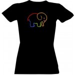Tričko s potiskem Slon pro štěstí dámské Černá – Zbozi.Blesk.cz