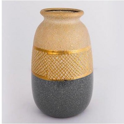 Eurolamp | Keramická váza 25,5x15,5 cm zlatá/šedá | EU0522 – Hledejceny.cz