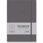 SHKOLYARYK Zápisník Genius A5, linkovaný, 96 listů, tvrdé desky tmavě šedá – Zboží Živě