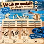 ADVIPO dekorace Personalizovaný dřevěný věšák na medaile 500 mm – Hledejceny.cz