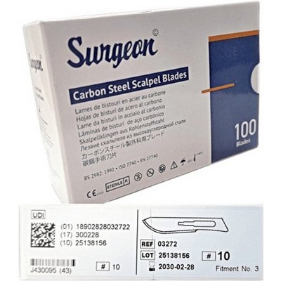 Surgeon Čepelky skalp. č.10 sterilní 100ks – Hledejceny.cz