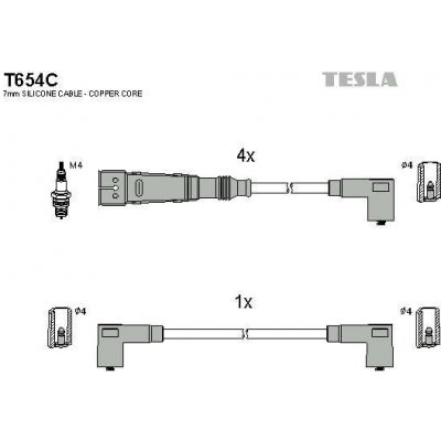 TESLA Zapalovací kabely original TE T654C – Hledejceny.cz