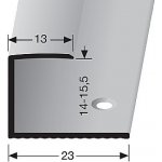 Küberit Ukončovací profil Stříbro F4 13mm – Zbozi.Blesk.cz