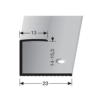 Küberit Ukončovací profil Stříbro F4 13mm – Zbozi.Blesk.cz