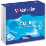 Verbatim CD-R 700MB 52x, AZO, slim box, 10ks (43415) – Sleviste.cz