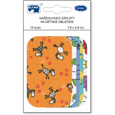 Nažehlovací záplaty s potiskem malé 10 ks - koníci oranžoví + mix – Hledejceny.cz