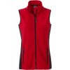 Pracovní oděv JAMES NICHOLSON Dámská pracovní vesta Workwear Fleece Červená Černá