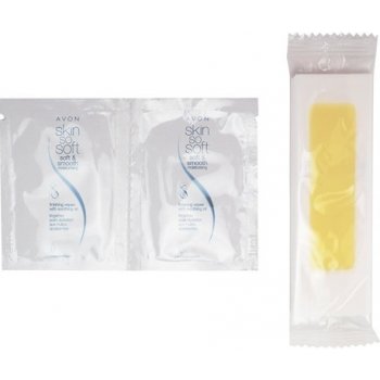 Avon Skin So Soft Soft and Smooth voskové depilační pásky na obličej Moisturizing Wax Strip Kit for Face 10 x 2 pcs