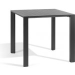 Diphano Hliníkový jídelní stůl Metris, čtvercový 80x80x75cm, rám hliník šedočerná (lava), deska hliník šedočerná (lava) – Hledejceny.cz