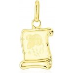 Gemmax Zlatý přívěsek na pergamenu s gravírováním znamení BERAN GUPYN 43021 – Zboží Mobilmania