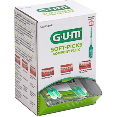 GUM Soft-Picks Comfort FLEX pogumovaná párátka MINT medium 2 x 100 ks – Zbozi.Blesk.cz