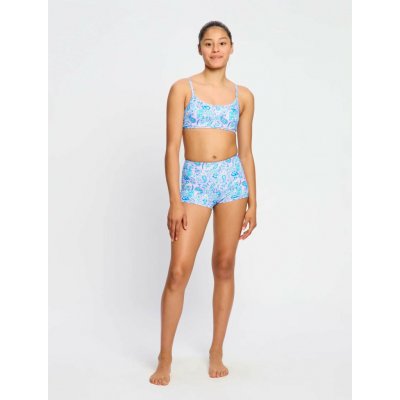 Modibodi dívčí menstruační plavky Hi Waist Short Super Super Paisley Pink spodní díl – Zboží Dáma