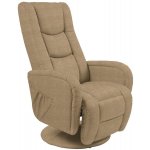 Halmar Relaxační masážní křeslo Pulsar béžové látka – Zboží Dáma