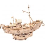 Robotime Rolife 3D dřevěné puzzle Rybářská loď 104 ks – Zboží Mobilmania