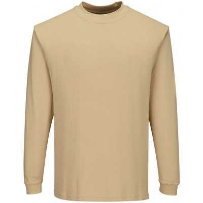 Portwest tričko Flame Resistant Anti-Static FR11 dlouhý rukáv Hnědá světlá S – Hledejceny.cz