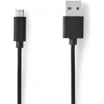 Nedis CCGL60500BK20 USB 2.0 na micro USB-B, USB 2.0, zástrčka USB, zástrčka micro USB-B, 2m, černý – Sleviste.cz