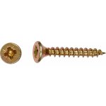 Uni vrut se zápustnou hlavou PZ1 plný závit žlutě pozink. 3x20 mm, 200 ks – Hledejceny.cz