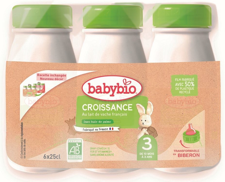 Babybio Croissance 3 6 x 0,25 l
