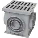 Covernit Dvorní vpusť s roštem Šedá 250 x 250 x 250 mm – Zboží Mobilmania