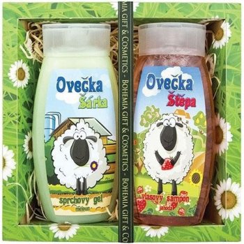 Bohemia Kids ovečka Šárka sprchový gel 250 ml + ovečka Štěpa šampon na vlasy 250 ml dárková sada