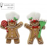 Pro-Tech shop Vánoční LED figurka perníkový chlapeček nebo dívenka 25x9,5x35,5cm 69843 – Hledejceny.cz