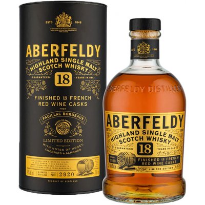 Aberfeldy 18y Finished in French Red Wine Pauillac 43% 0,7 l (tuba) – Hledejceny.cz