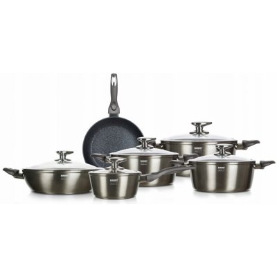 Banquet Sada hrnců Mettalic Platinum hliníková 11 ks – Hledejceny.cz