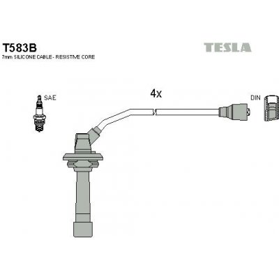 Sada kabelů pro zapalování TESLA T583B – Hledejceny.cz