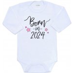 New Baby Body s potiskem Born in 2024 růžové – Hledejceny.cz