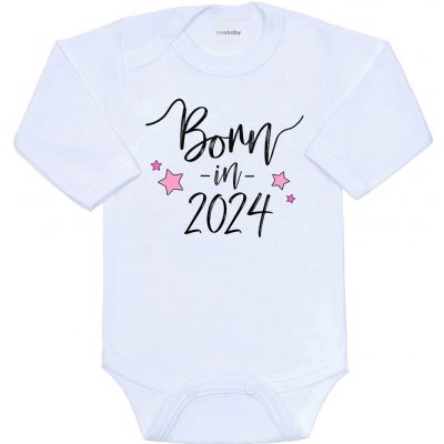 New Baby Body s potiskem Born in 2024 růžové – Hledejceny.cz