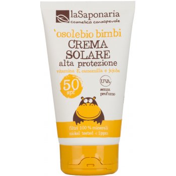 laSaponaria opalovací krém pro děti a citlivou pokožku SPF50 BIO 125 ml