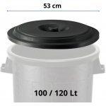 Stefanplast Víko pro sud na dešťovou vodu pro nádobu na odpad 100 a 120 L. černá – Hledejceny.cz