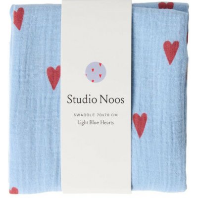 Studio Noos Swaddle zavinovačka Print Medium Blue Hearts – Hledejceny.cz