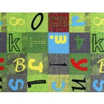 Ideal Alphabet 212 zelená metráž – Zboží Mobilmania