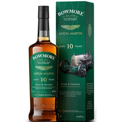 Bowmore 10y Aston Martin Dark & Intense 40% 1 l (karton) – Hledejceny.cz