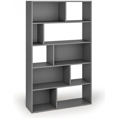 B2B Partner Knihovna CASCADE, 1766 x 1000 x 300 mm, grafit – Zboží Mobilmania