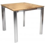 Stern Jídelní stůl Penta, Stern, čtvercový 80 x 80 x 73 cm, rám nerezová ocel, deska teak