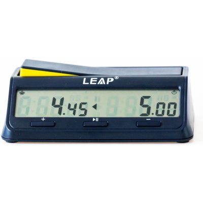 Digitální šachové hodiny LEAP Navy Blue Bonus & Delay – Sleviste.cz