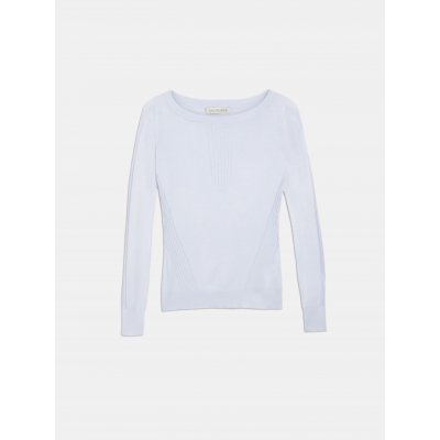 Trussardi sweater BOAT NECK VISCOSE BLEND modrá – Zboží Mobilmania