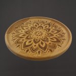 AMADEA Podnos kulatý gravír mandala délka 30cm – Sleviste.cz
