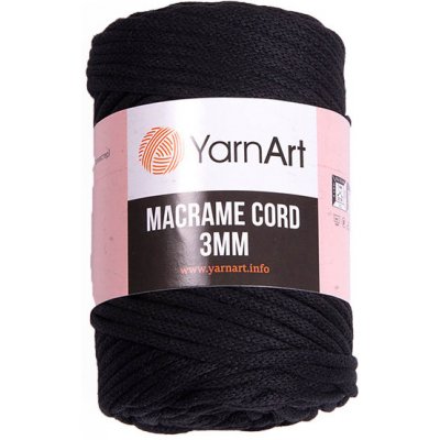 YarnArt Příze Macrame Cord 750, 3 mm - černá – Zbozi.Blesk.cz