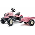 Falk šlapací traktor 1058AB Pink Country Star s přívěsem růžový – Zboží Dáma