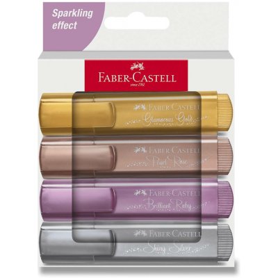 Faber-Castell Textliner 46 Metallic zvýrazňovač sada 4 barev 254674 – Hledejceny.cz