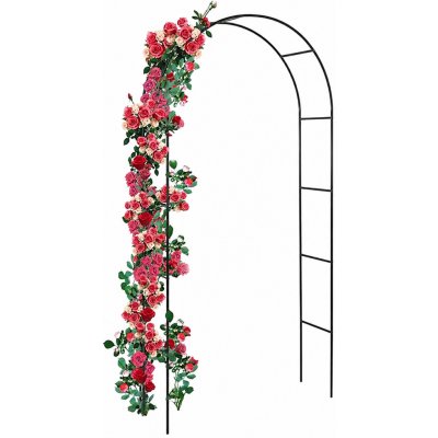 DUFURT Kovový oblouk na růže a popínavé rostliny – opora rostlin 240 x 136 x 38 cm 3070 – Zboží Dáma