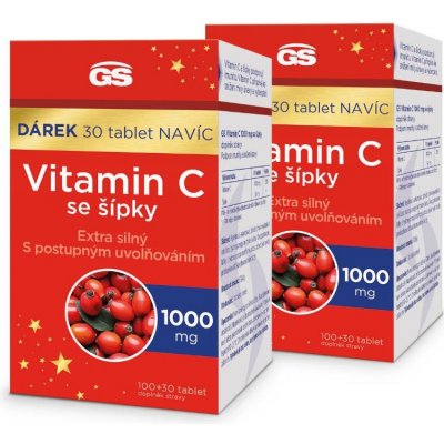 GS Vitamin C1000 se šípky, 2 x 100+30 tablet