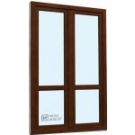 Kömmerling balkonové dveře 70 AD s příčkou O+OS klapačka levé tmavý dub/tmavý dub 120 x 220 cm jednostranná klika + madýlko + PVC rám – Hledejceny.cz
