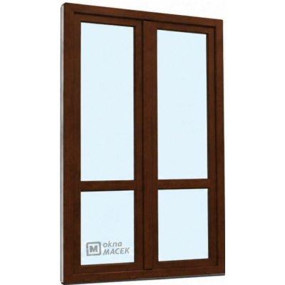 Kömmerling balkonové dveře 70 AD s příčkou O+OS klapačka levé tmavý dub/tmavý dub 120 x 220 cm jednostranná klika + madýlko + PVC rám – Hledejceny.cz