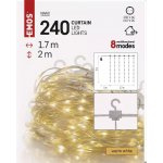 Emos D3EW01 LED vánoční nano řetěz záclona 1,7x2 m venkovní i vnitřní teplá bílá programy – Hledejceny.cz